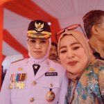 Bupati Gowa Husniah dan Asriani Siang Ketua Ormas Srikandi LMBC Gowa