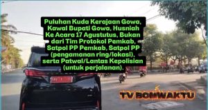 Gowa Maju : Kuda Kerajaan Gowa, Kawal Bupati Gowa Ke Acara 17 Agustus, Bukan Polisi dan Tim Protokol Pemkab, Satpol PP