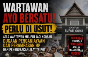 Wartawan Korban Kekerasan, di Aksi Demo Digelar Sejumlah SKPD di Kantor Bupati Gowa, Perlu di usut