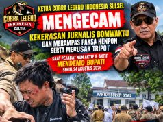 Cobra Legend Indonesia Kecam Intimidasi Wartawan Bomwaktu.com di Depan Kantor Bupati Gowa