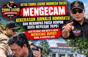 Cobra Legend Indonesia Kecam Intimidasi Wartawan Bomwaktu.com di Depan Kantor Bupati Gowa