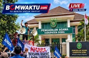 Massa Demo di Pengadilan Agama Gowa Soroti Dugaan Sabotase Surat MA Ke Bupati Gowa