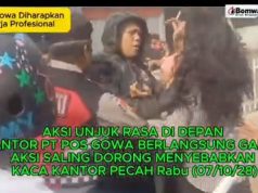 Massa Amara Gowa Gelar Aksi Bela Bupati di Kantor Pos, Polres Gowa Diharapkan Bekerja Profesional